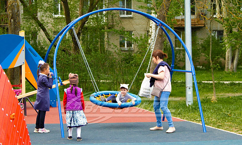 Качели маятниковые К-30м с цепным подвесом "Гнездо".  �4
